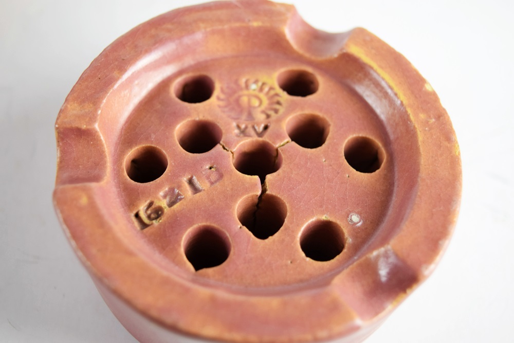 A Shallow Rookwood Bowl and Matching Flower Frog, 1915 and 1917