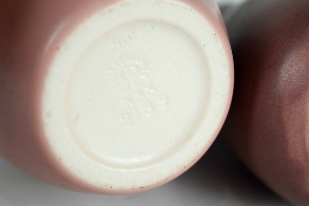 Three Production Rookwood Vases in Pink Matte Glaze