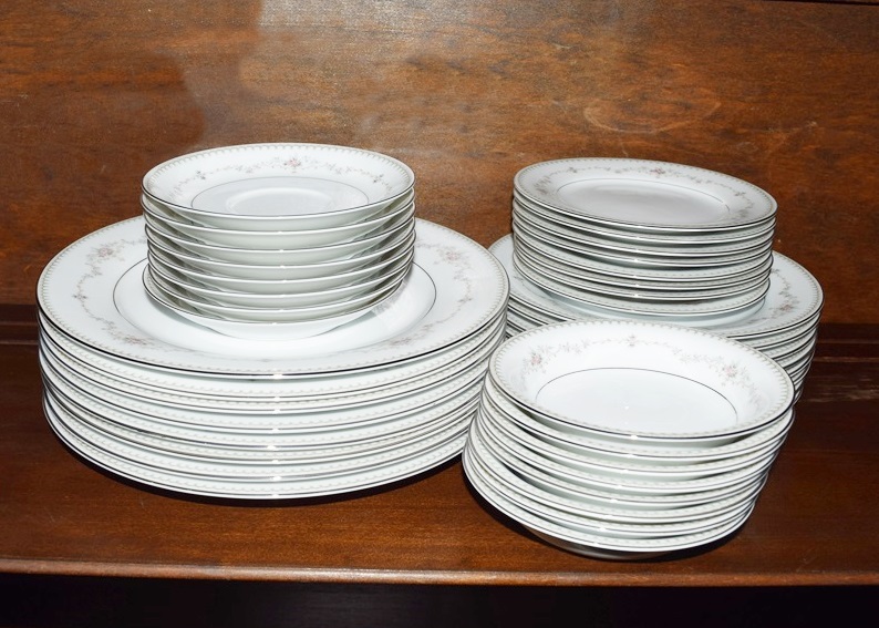 Eight Complete Place Settings of Noritake's "Fairmont" Pattern