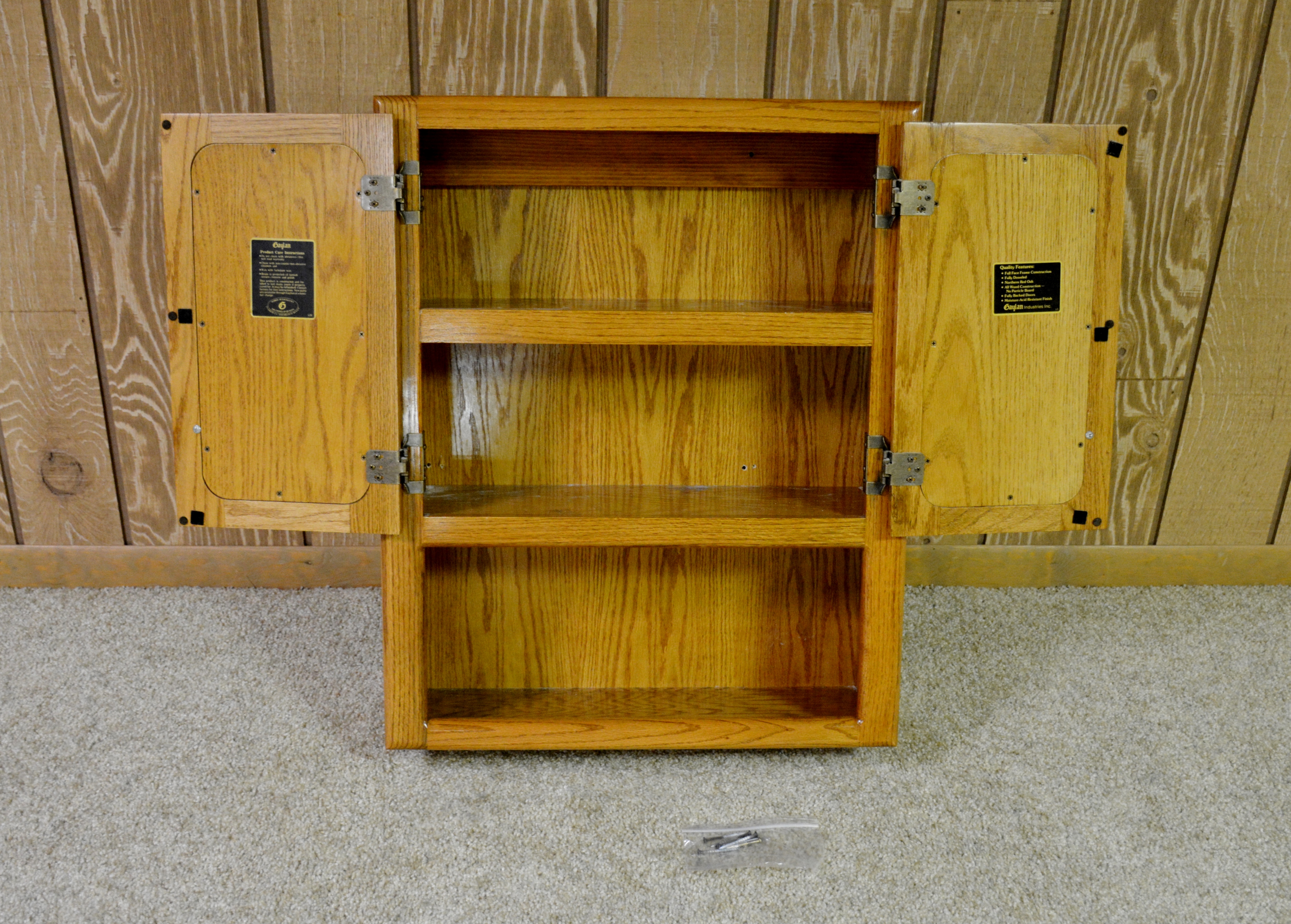 Red Oak Wall Mounted Cabinet