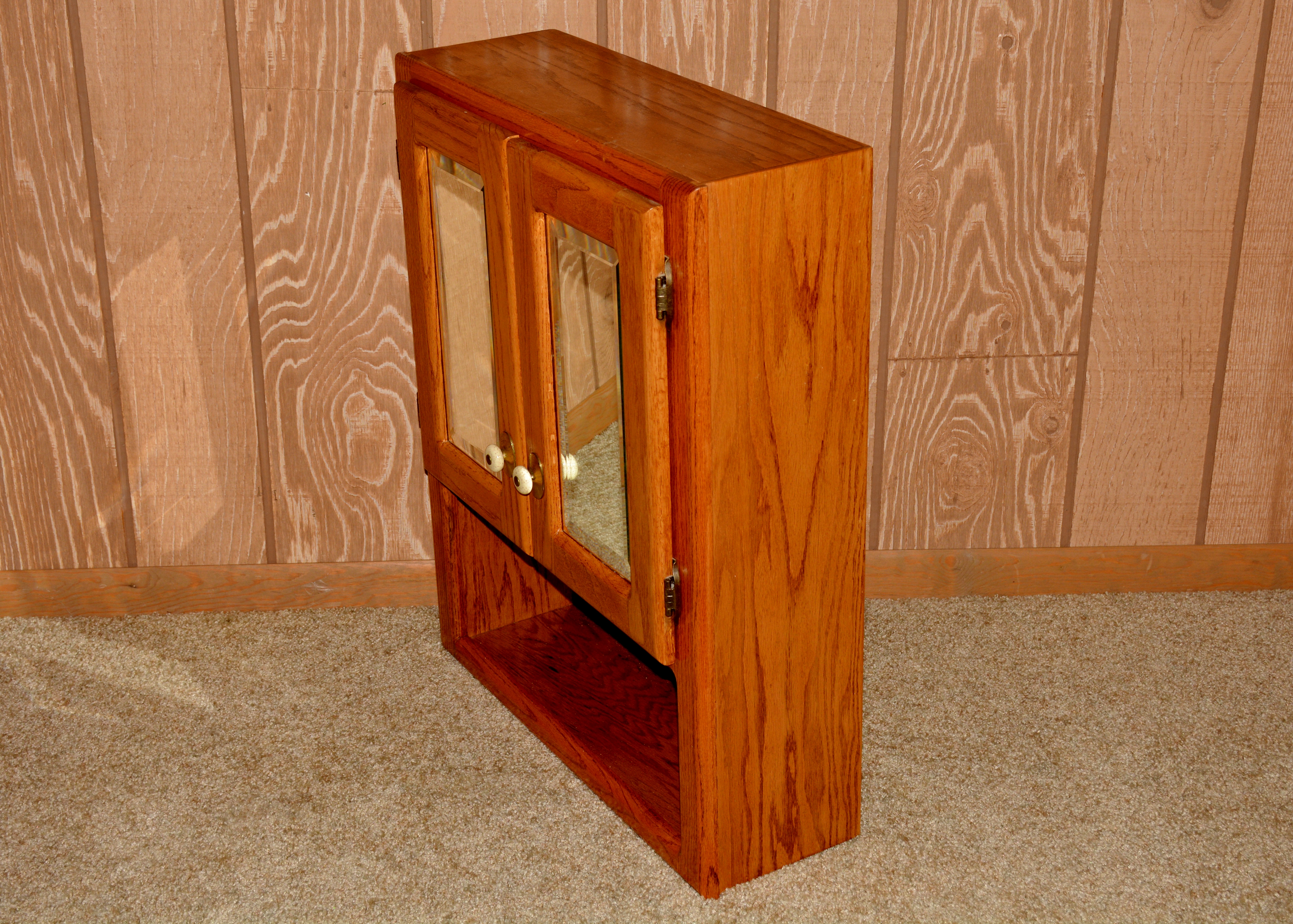 Red Oak Wall Mounted Cabinet