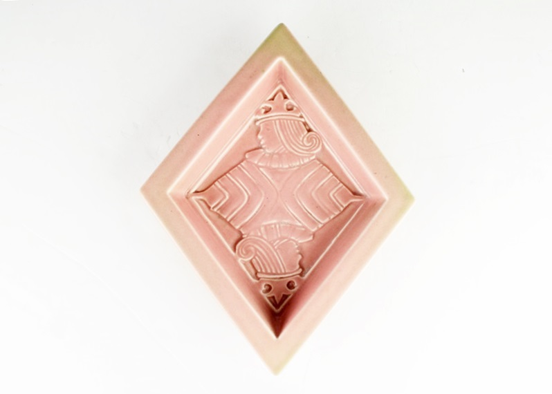 Sallie Toohey Rookwood "One Eyed Jack" Diamond Dish 