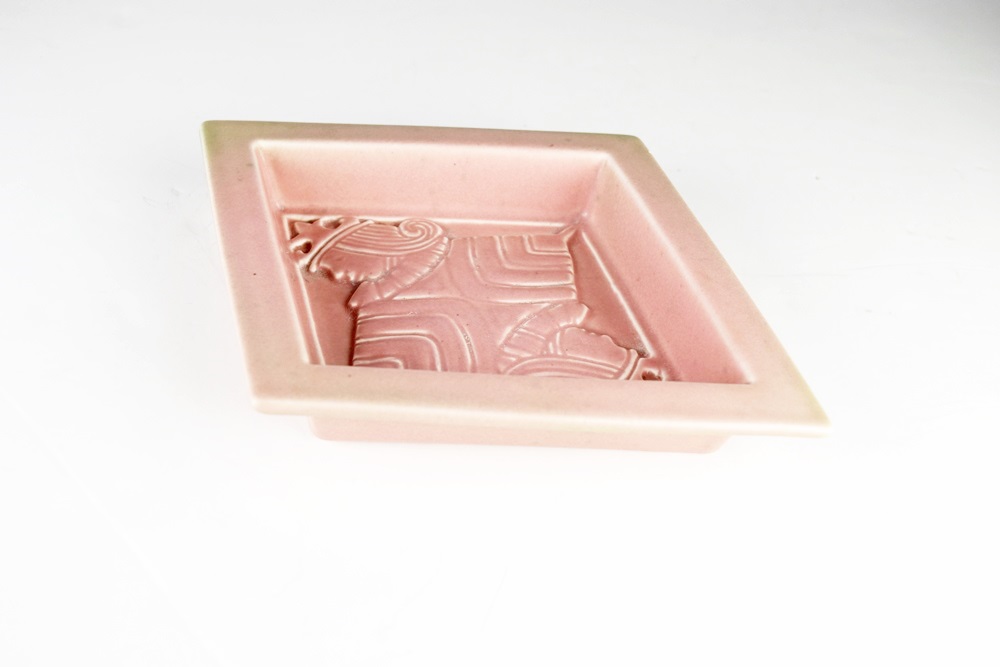 Sallie Toohey Rookwood "One Eyed Jack" Diamond Dish 