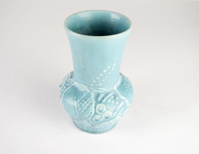 A Turquoise Glaze Rookwood Vase #6363 in Box with Booklet, 1938