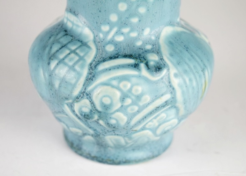 A Turquoise Glaze Rookwood Vase #6363 in Box with Booklet, 1938