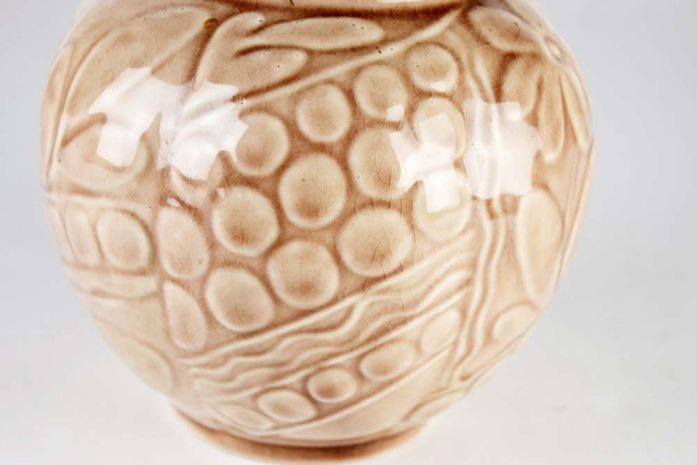 A Large Rookwood Floral Vase, #6147, in Pale Brown Glossy Glaze