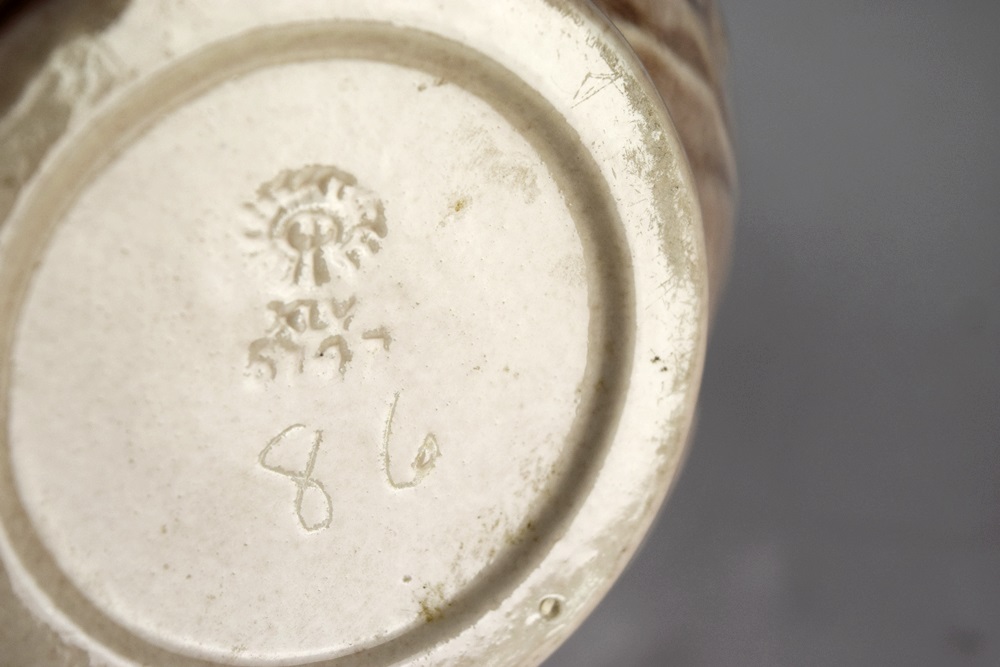 A Large Rookwood Floral Vase, #6147, in Pale Brown Glossy Glaze