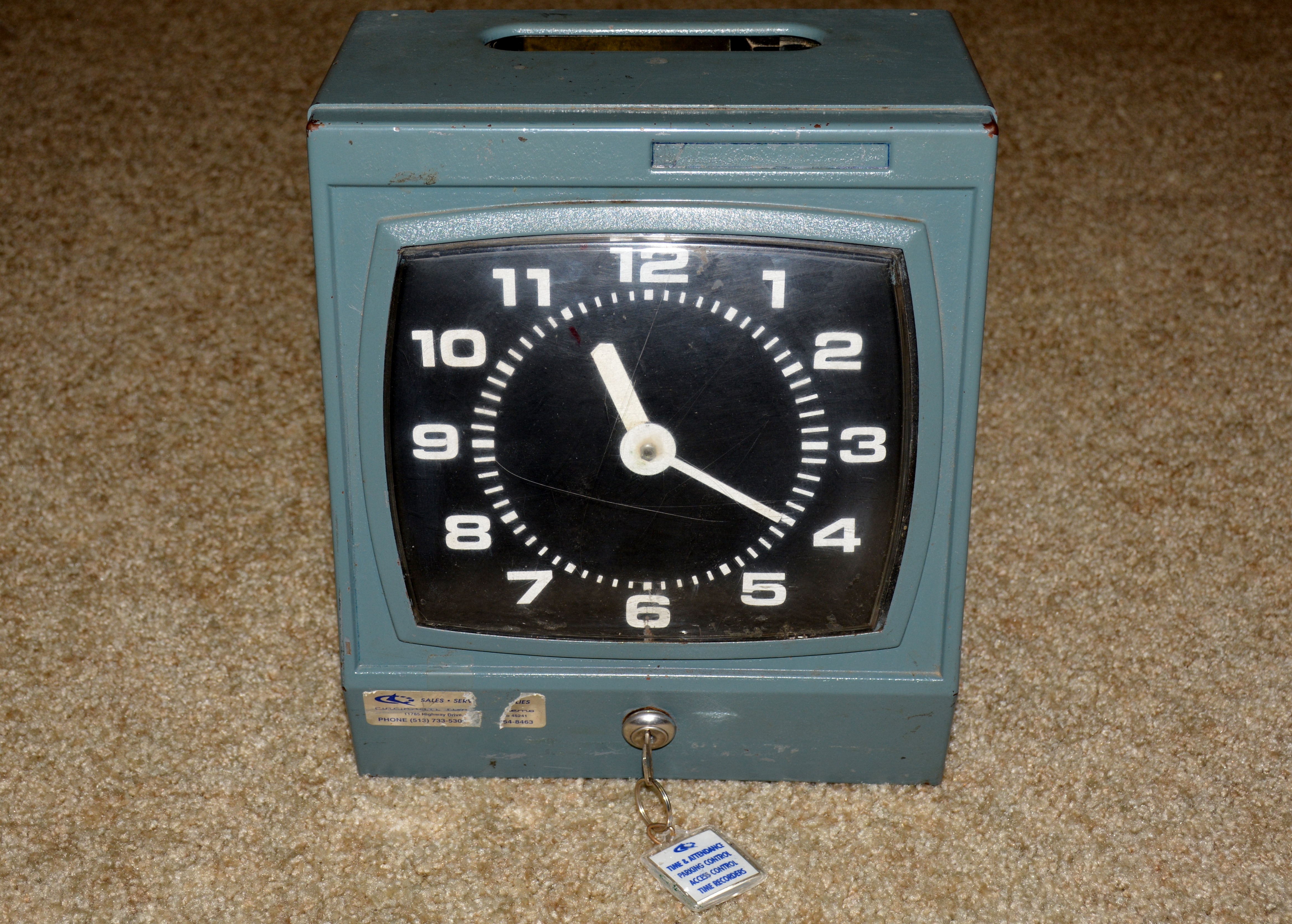 Vintage Cincinnati Time Clock 