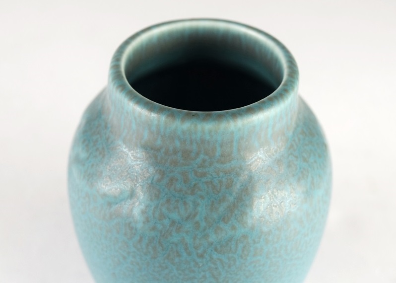 A Pretty Rookwood Vase in Mottle Turquoise Matte Glaze, 1935