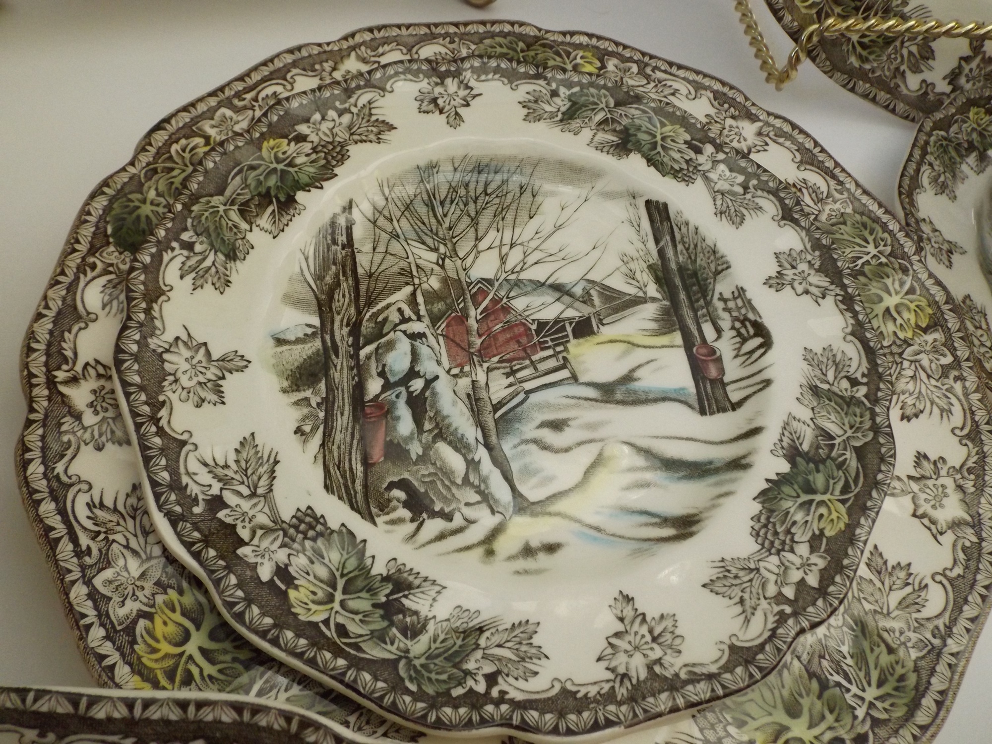 English Johnson Brothers 'Friendly Village' China Set