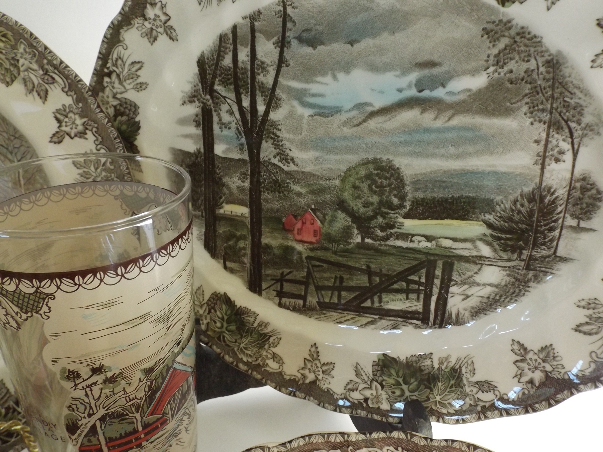 English Johnson Brothers 'Friendly Village' China Set