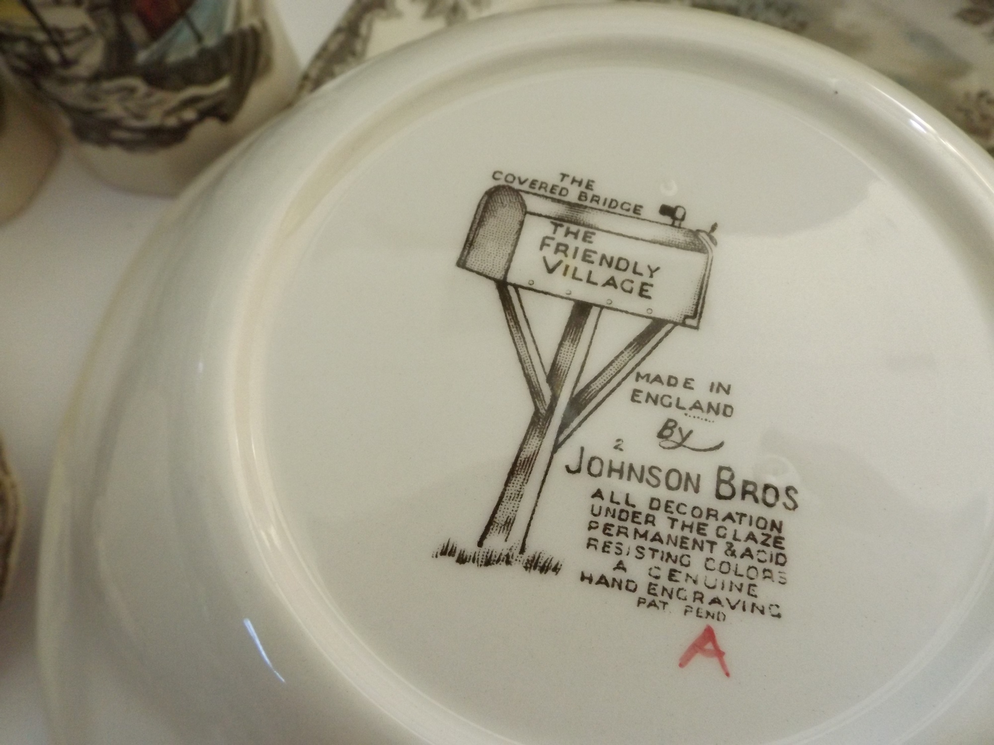 English Johnson Brothers 'Friendly Village' China Set
