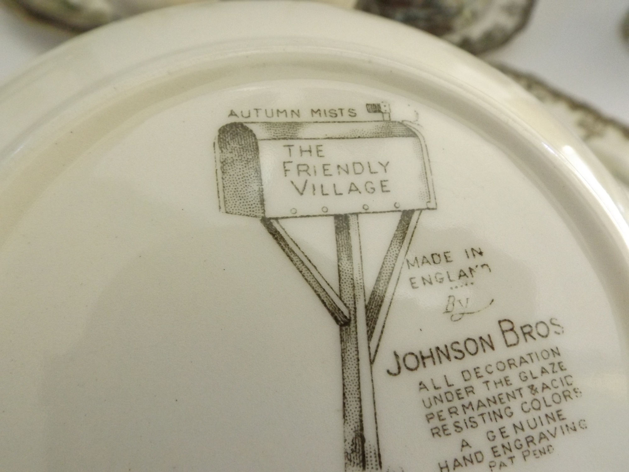 English Johnson Brothers 'Friendly Village' China Set