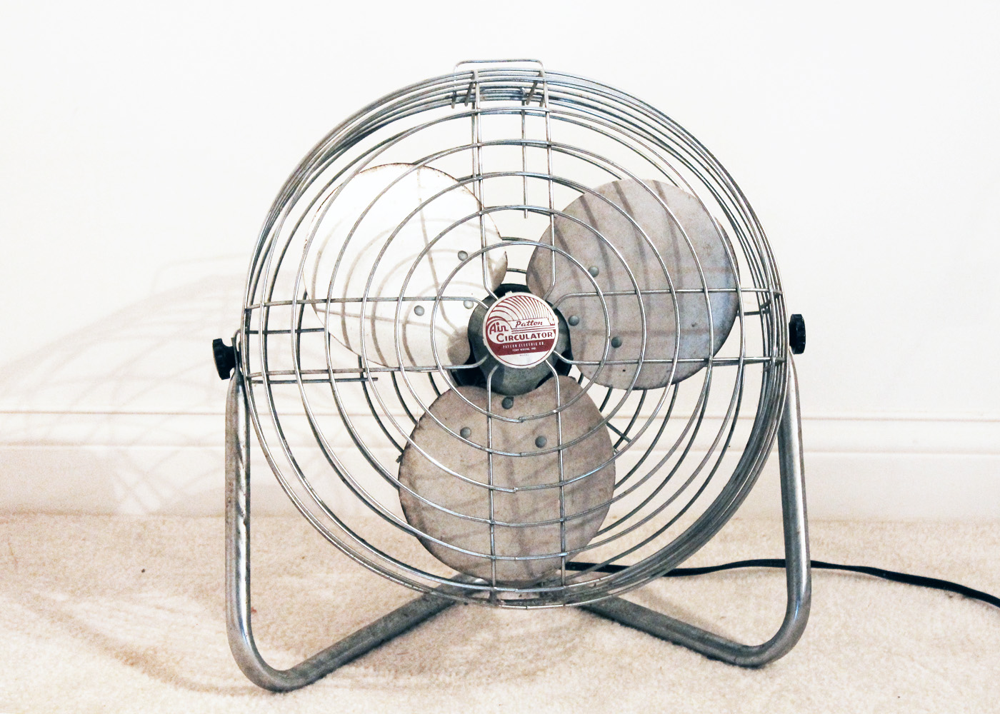 Vintage Industrial Metal Patton Air Circulator Floor Fan