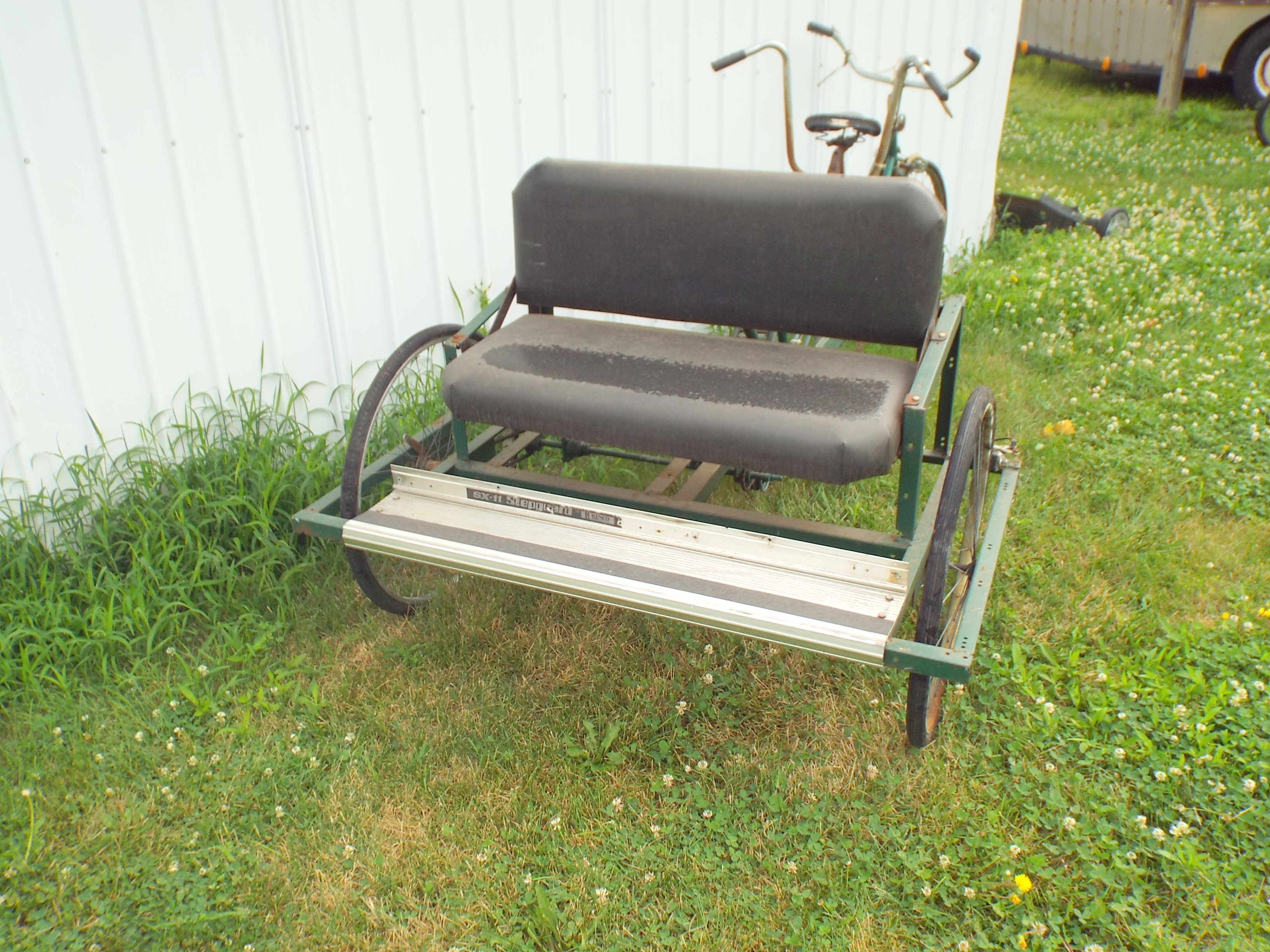 Tandem Bicycle with Attached Bench