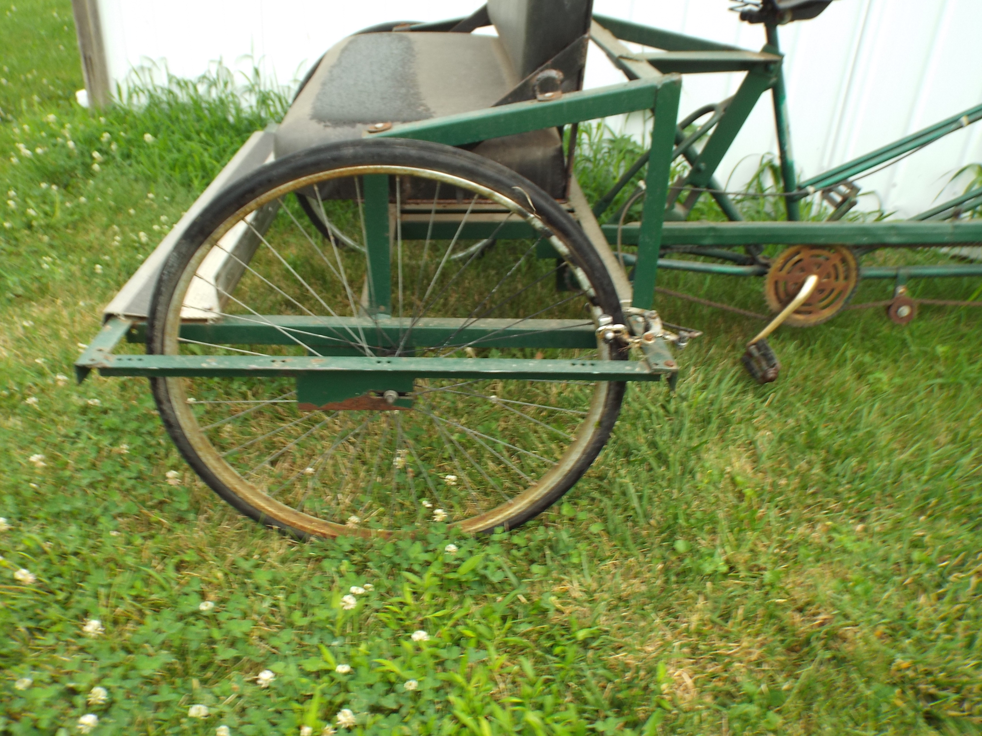 Tandem Bicycle with Attached Bench