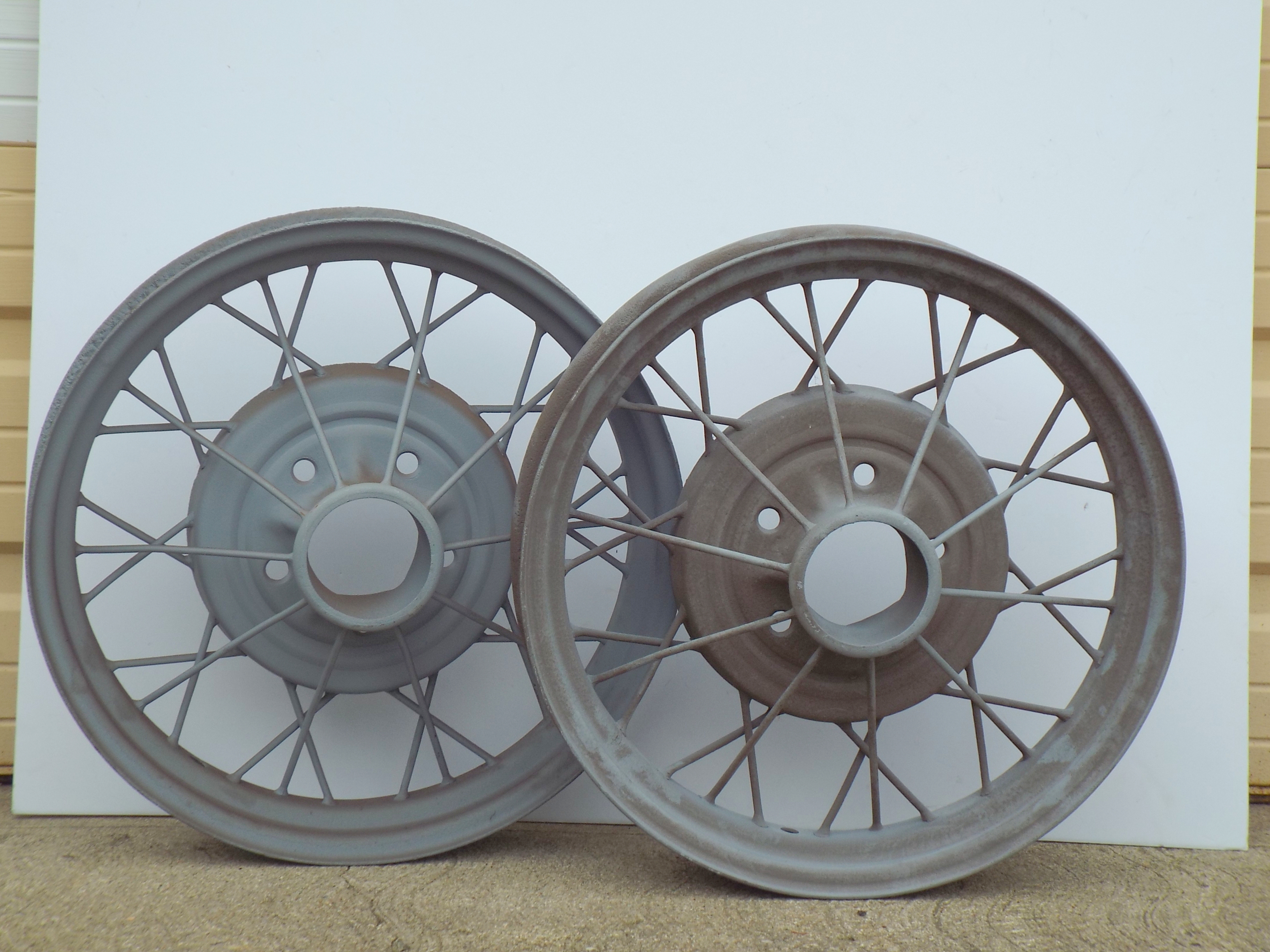 Pair of Refinished Model T Rims 