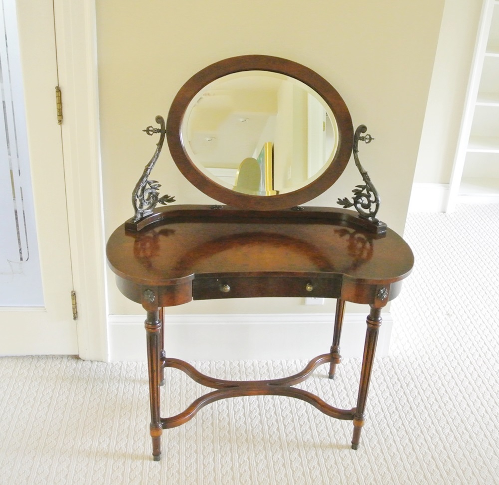 Wonderful Louis XVI Styled Vanity with Tilting Mirror