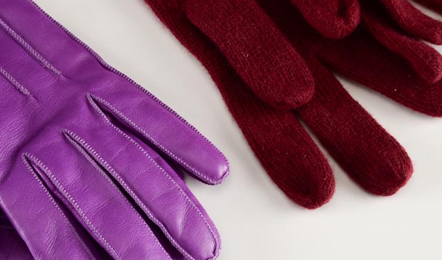 Accessories Including a Laurel Leather Belt and Coach Hand Gloves