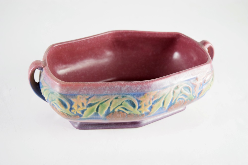 A Roseville "Beneda" Planter in Deep Pink Glaze, Circa 1932