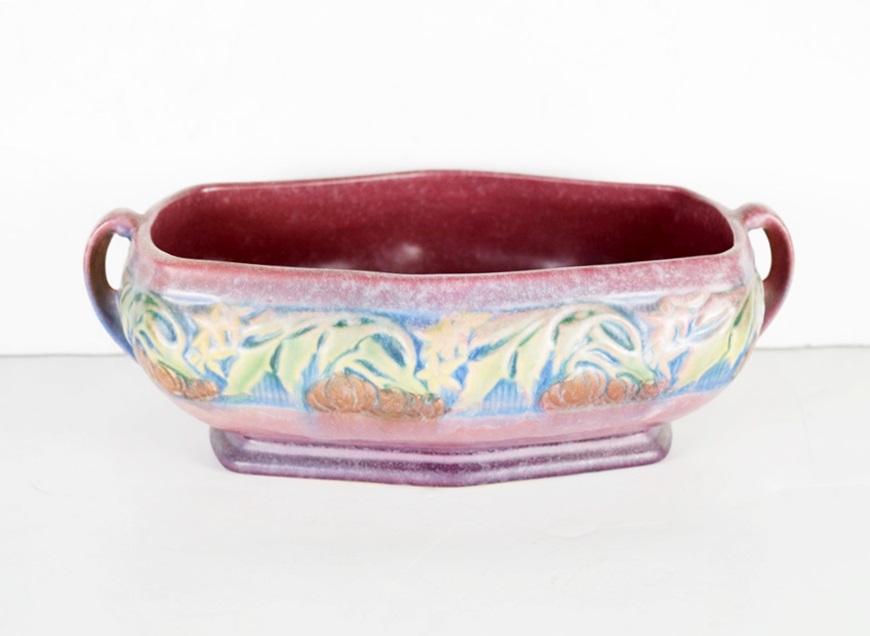 A Roseville "Beneda" Planter in Deep Pink Glaze, Circa 1932
