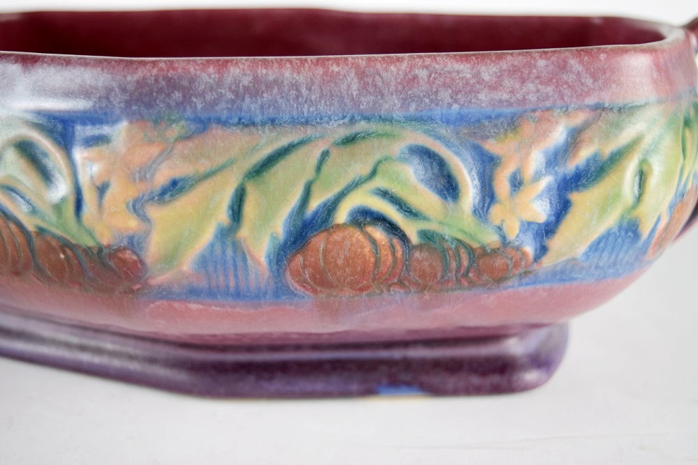 A Roseville "Beneda" Planter in Deep Pink Glaze, Circa 1932