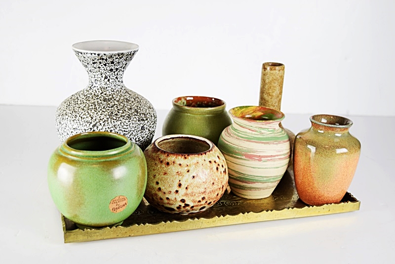 Seven Pieces of Vintage Art Pottery
