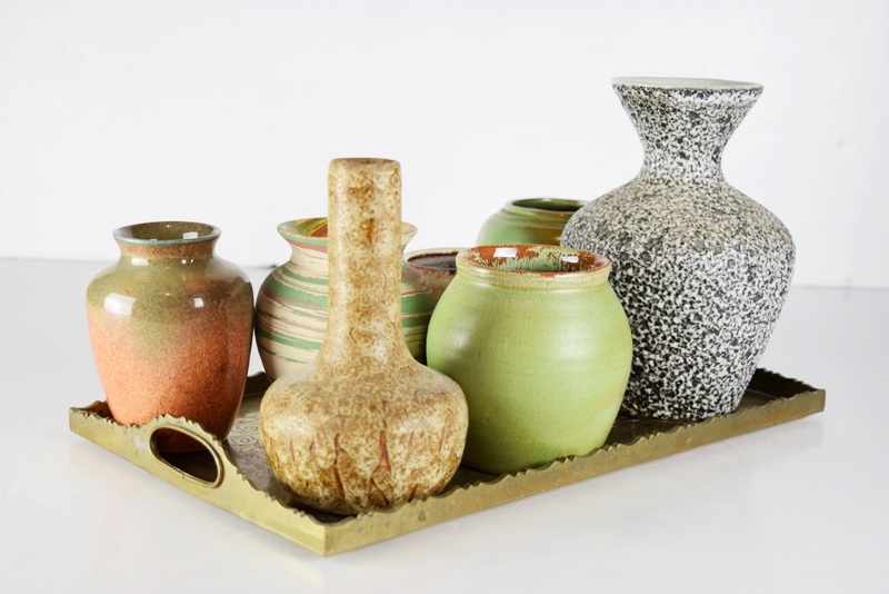 Seven Pieces of Vintage Art Pottery