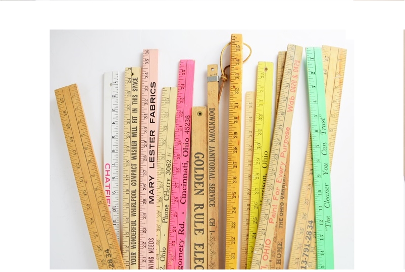 One Dozen Vintage Rulers with Advertising