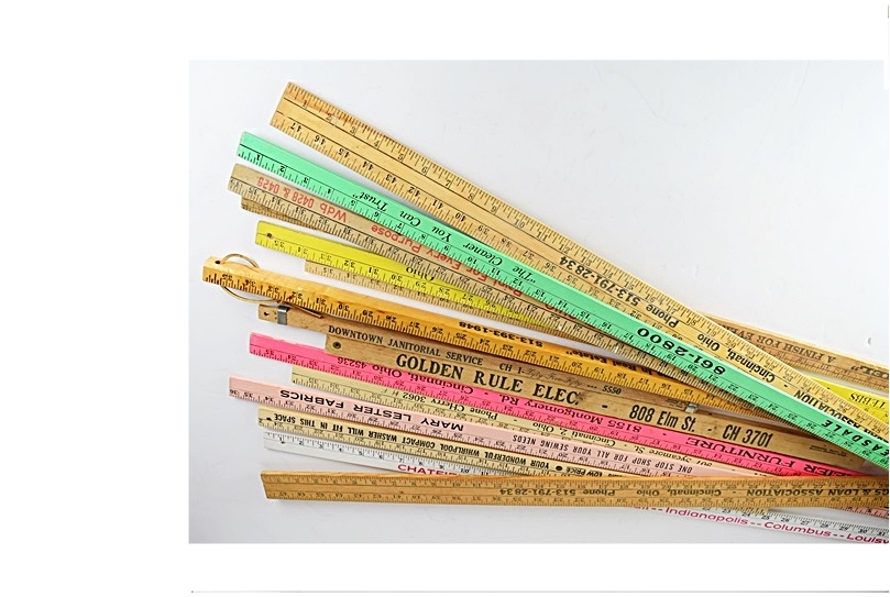 One Dozen Vintage Rulers with Advertising