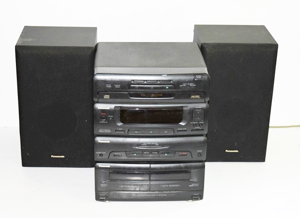 Panasonic Stereo/CD/Radio/Tape Deck and Two Speakers