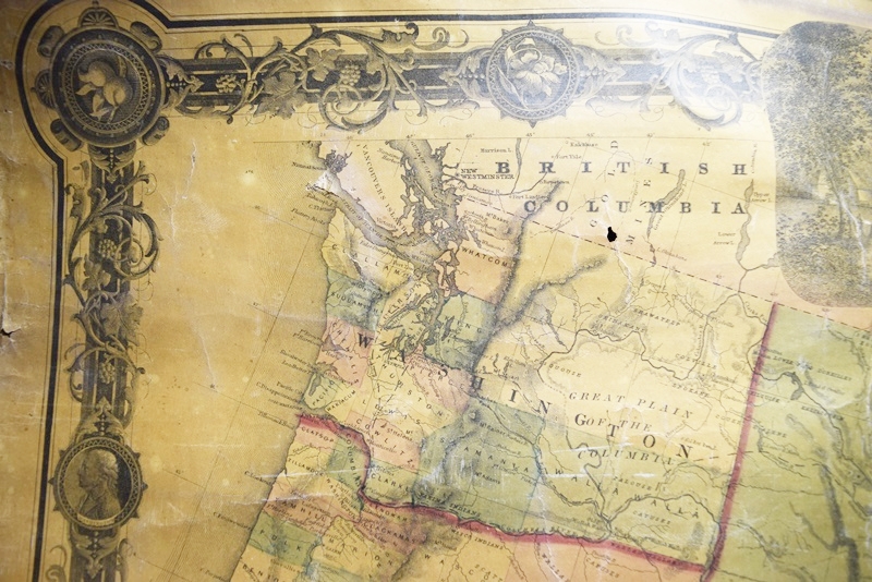 Two 1860s Wall Maps of U.S. and Butler Co. Ohio