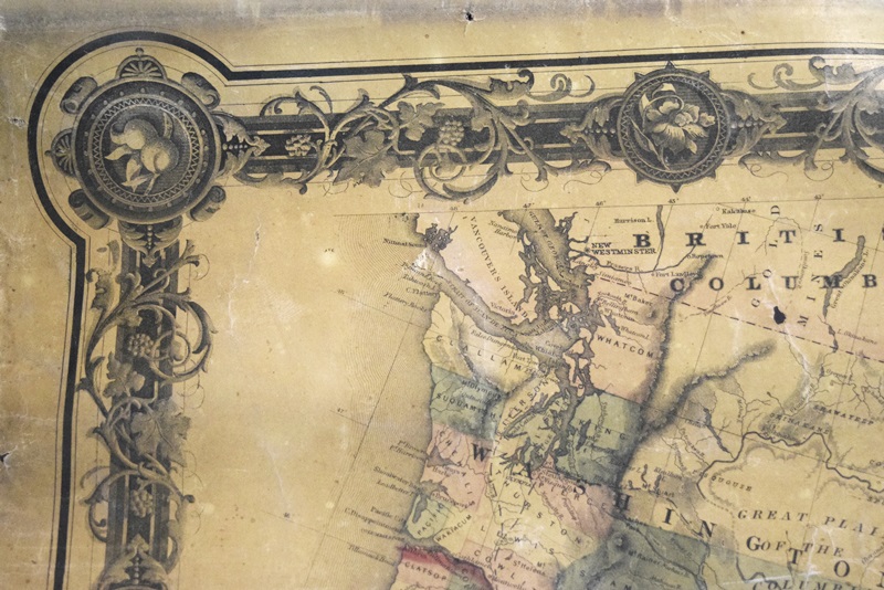 Two 1860s Wall Maps of U.S. and Butler Co. Ohio