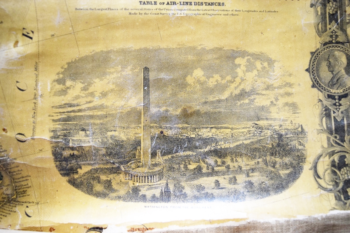 Two 1860s Wall Maps of U.S. and Butler Co. Ohio