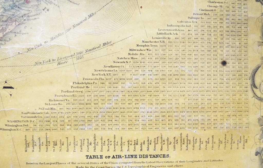 Two 1860s Wall Maps of U.S. and Butler Co. Ohio