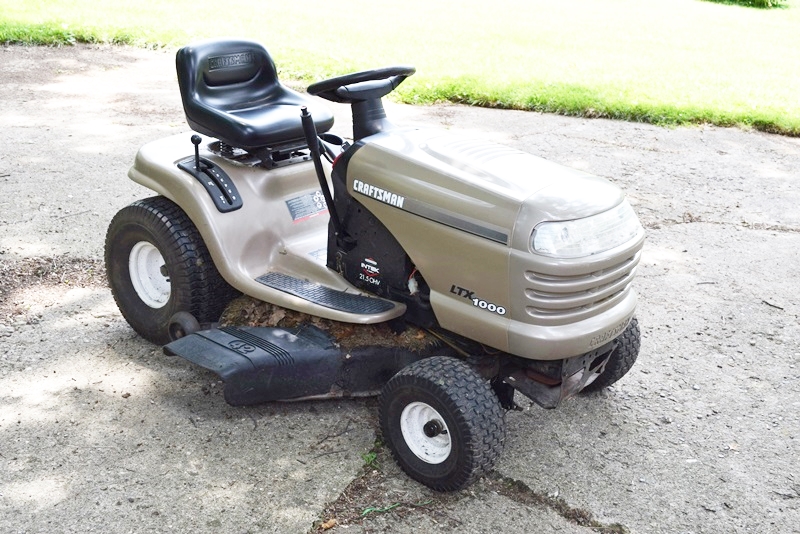 A Craftsman LTX 1000 Riding Mower