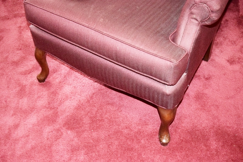 Queen Anne Style Wingback Armchair