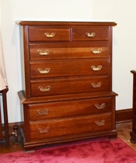 Traditionally Styled Dresser and Chest in a Cherry Finish