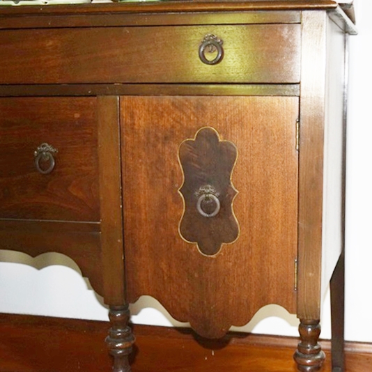 Vintage 1930s Sideboard and China Hutch