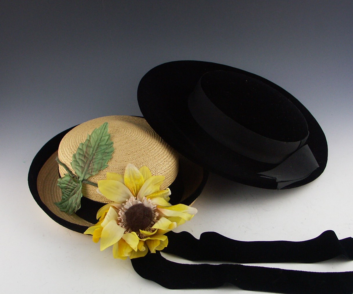 Two Women's Vintage Dress Hats