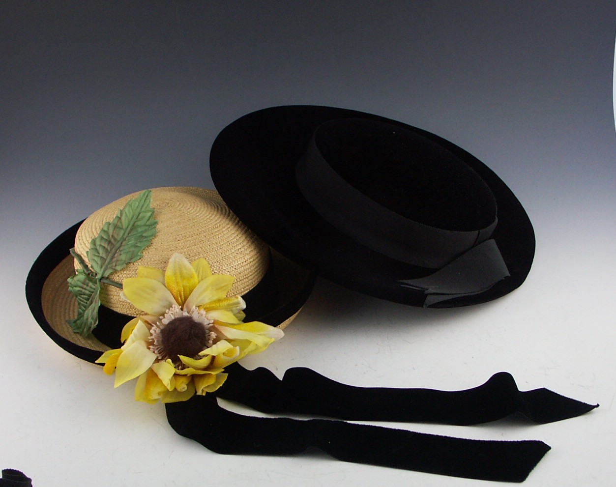 Two Women's Vintage Dress Hats