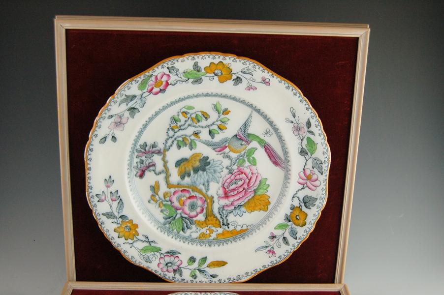Two Framed China Plates