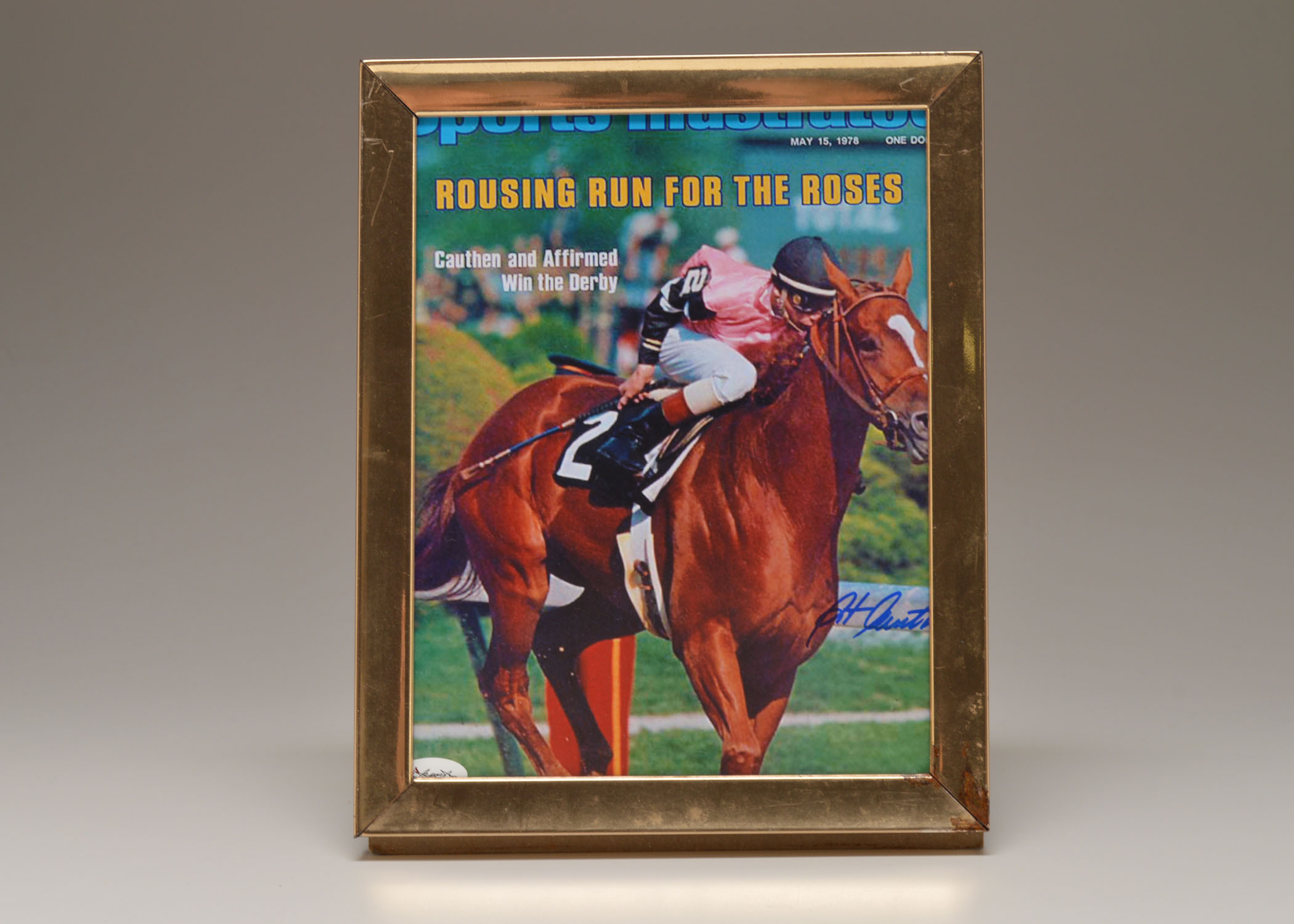 Steve Cauthen Autographed 1978 Triple Crown Framed Photo JSA