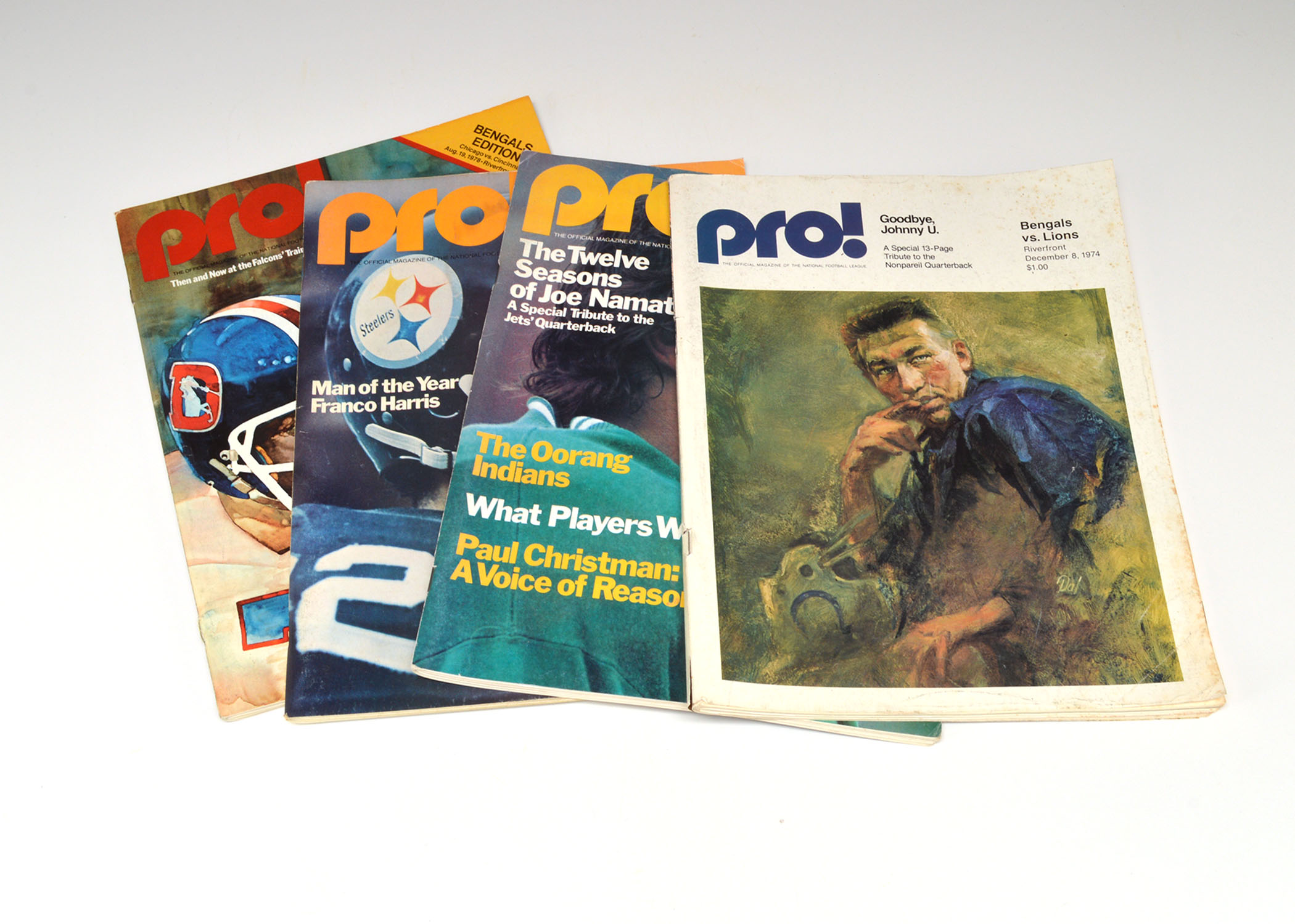 Four Cincinnati Bengals Vintage Programs