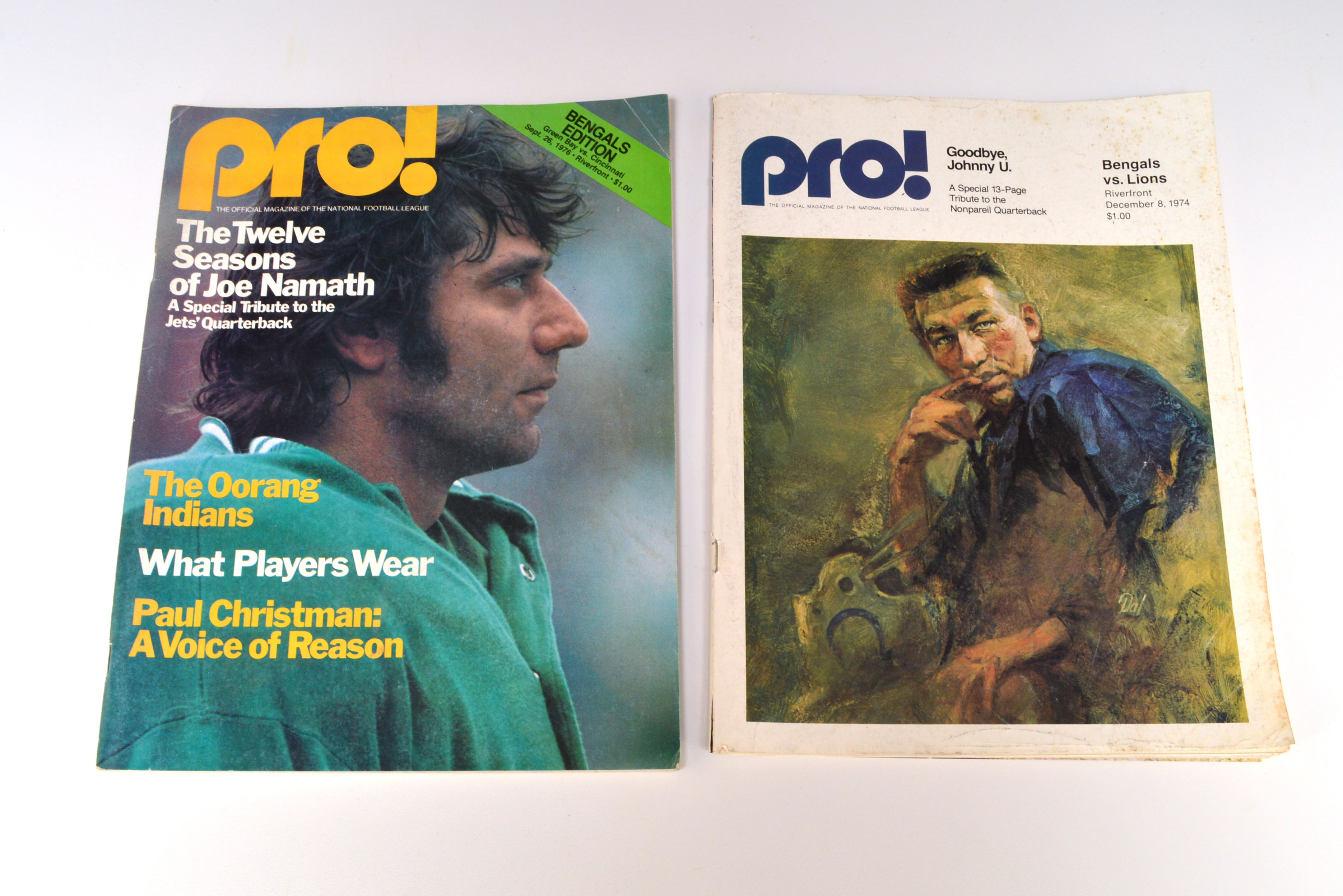 Four Cincinnati Bengals Vintage Programs