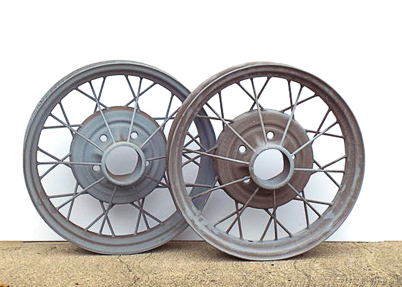 Pair of Refinished Model T Rims 