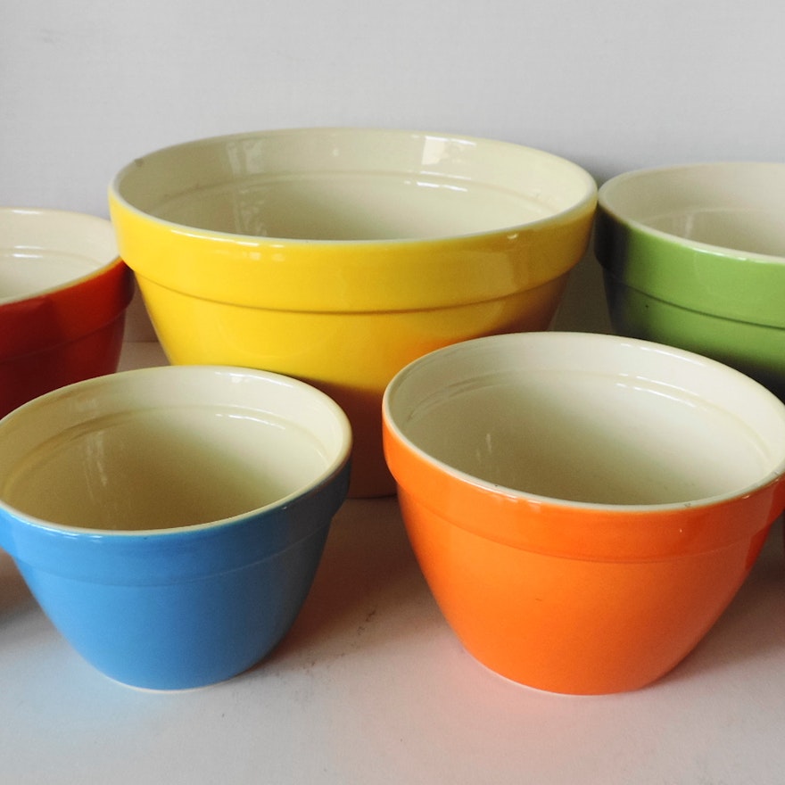 Collection of Colorful Mixing Bowls