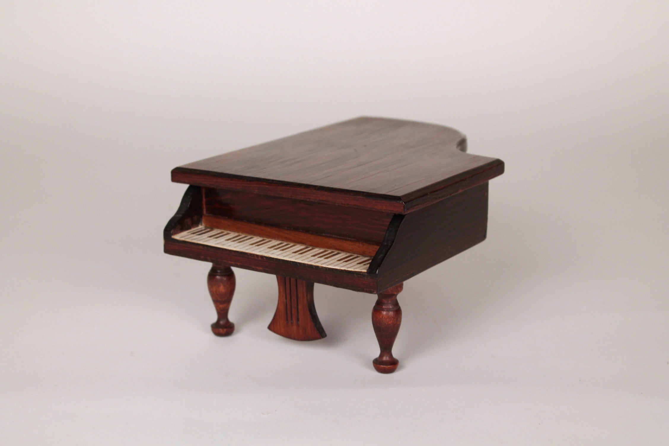 Vintage Woven Wood Picnic Basket and Wooden Decorative Items  