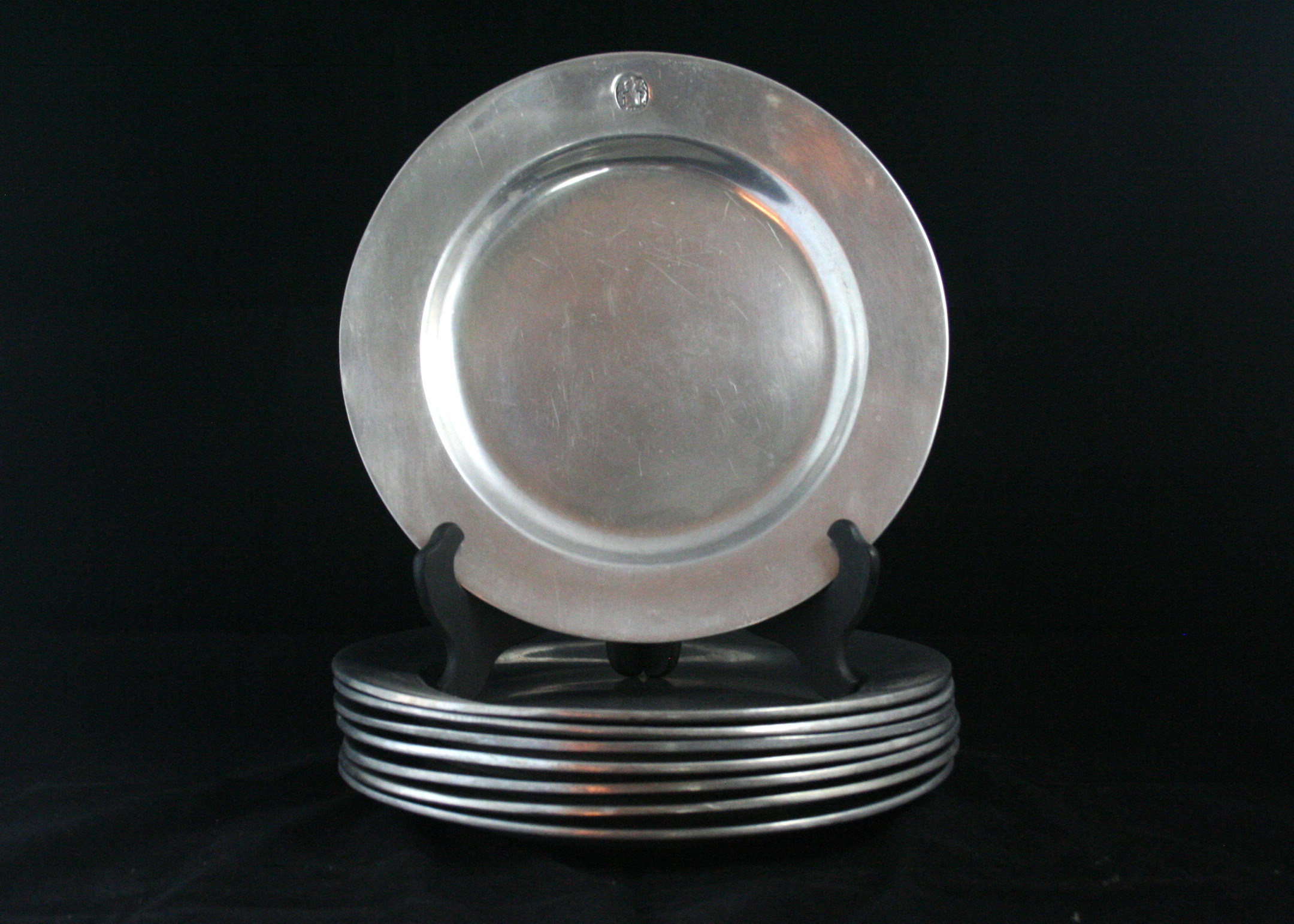 Set of Imitation Pewter Plates