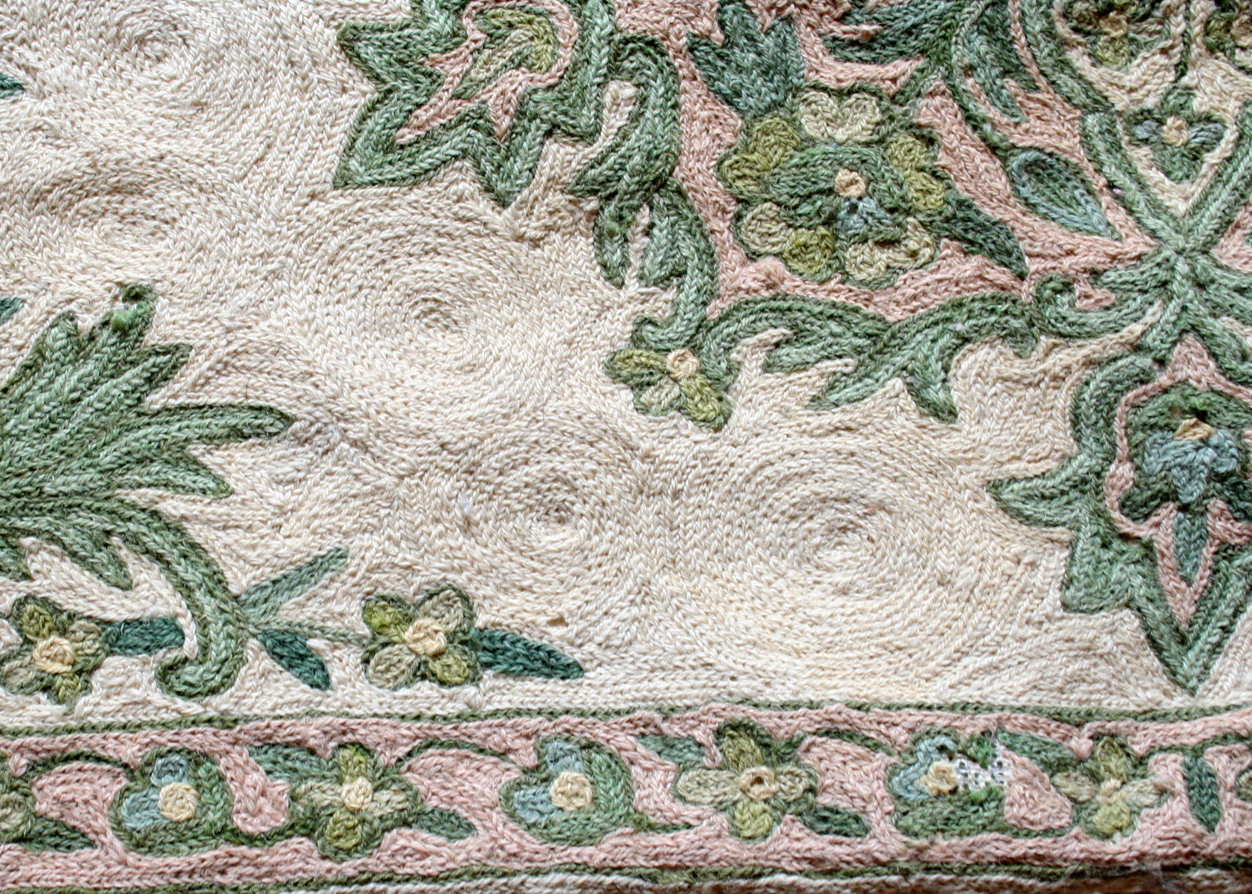 VIntage Crewel Accent Rug